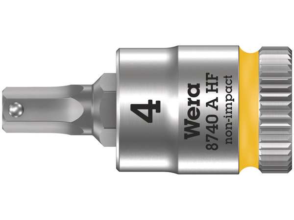 Wera 003333 Zástrčná bitová hlavice Zyklop 1/4" 6hran 4 mm typ 8740 A HF s přidržovací fun