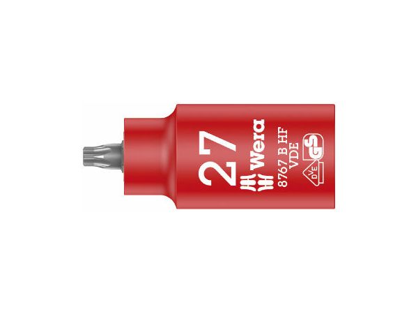 Wera 004922 Zástrčná bitová hlavice 3/8" Torx TX 27 typ 8767 VDE HF Zyklop s přidržovací f